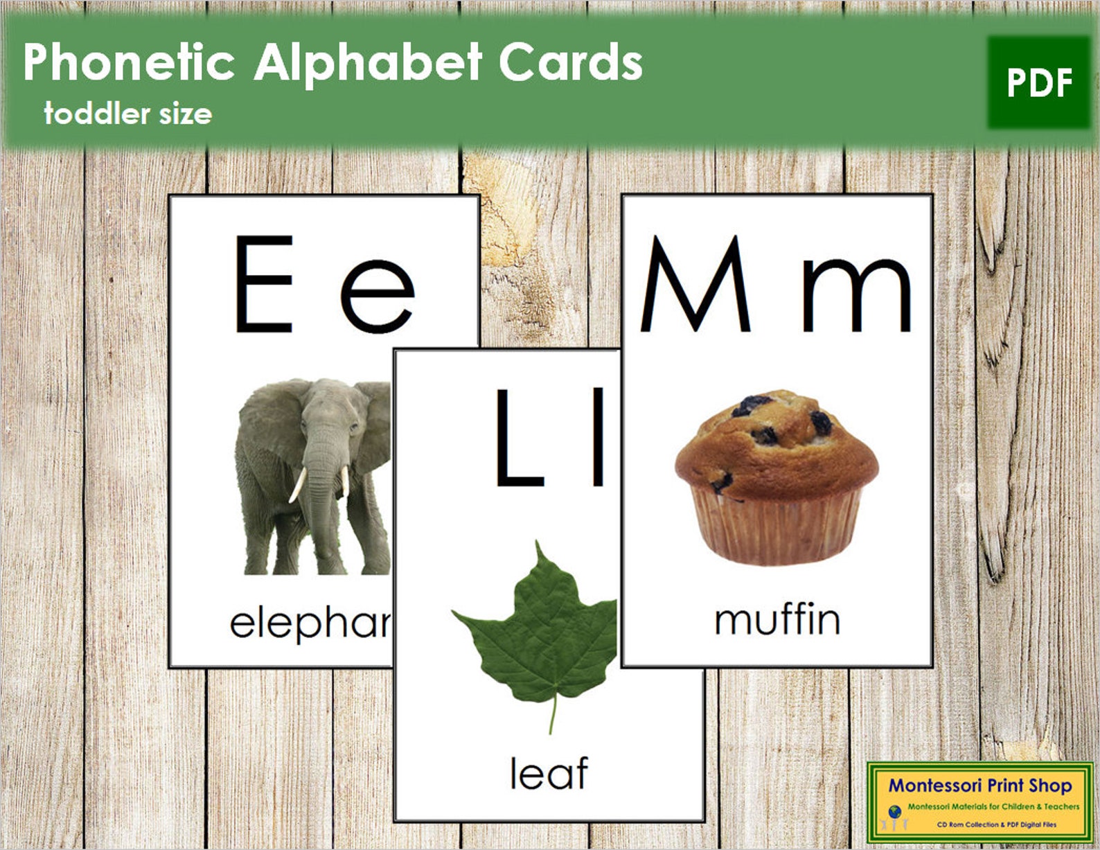 Phonetic Alphabet Cards Printable Toddler Montessori Cards | Etsy