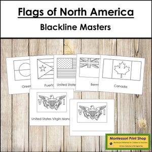 Flags of North America [blackline masters] - Geography (Digital Download)