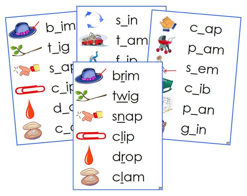 Montessori Blue Phonetic Language Series Bundle [CLIPART] - Primary ...