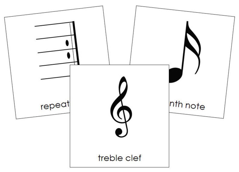 Musical Notes & Symbols 3-part Cards Music Nomenclature - Etsy Canada