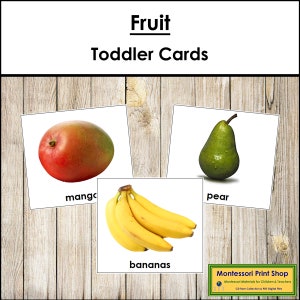 Fruit Cards - Printable Toddler Montessori Materials - Digital Download