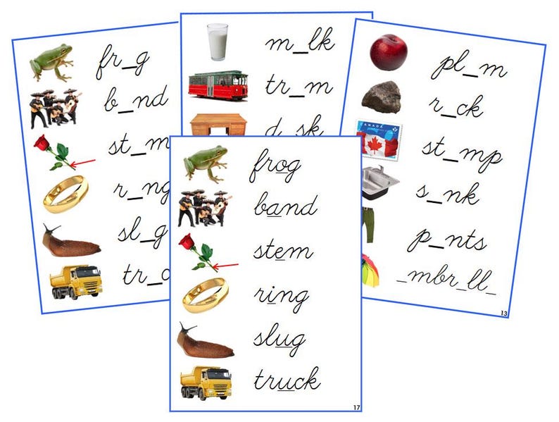 Montessori Cursive Blue Phonetic Language Series Bundle [PHOTOS ...
