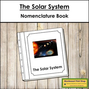 The Solar System Book - Montessori Nomenclature - Science (Digital Download)