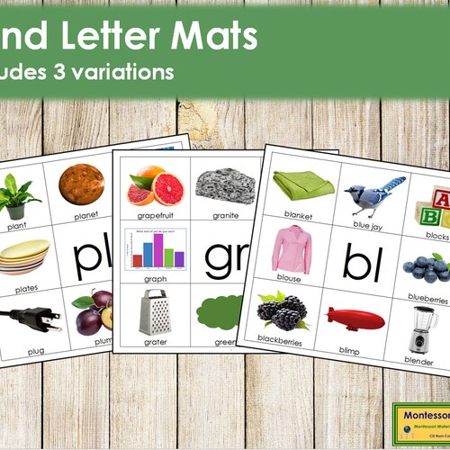 Blend Letter Mats Montessori Language Printable Montessori - Etsy