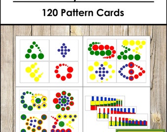 May include: A set of 120 pattern cards for use with knobless cylinders. The cards feature various patterns made with red, green, blue, and yellow circles. The cards are labeled "Knobless Cylinders Bundle 120 Pattern Cards".
