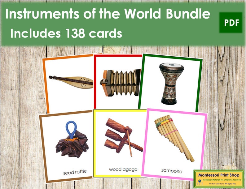 Musical Instruments of the World Bundle colorcoded Etsy