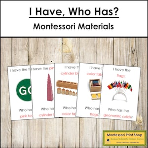 Juego "Yo tengo, quién tiene" - Materiales Montessori - Lenguaje - Materiales Montessori imprimibles - Descarga digital
