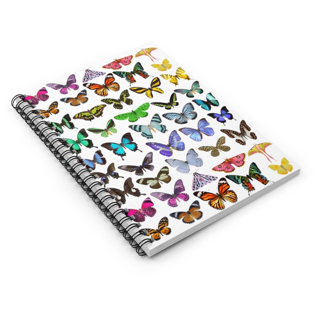Butterfly Notebook 6x8 inch Spiral Notebook Ruled Line Etsy