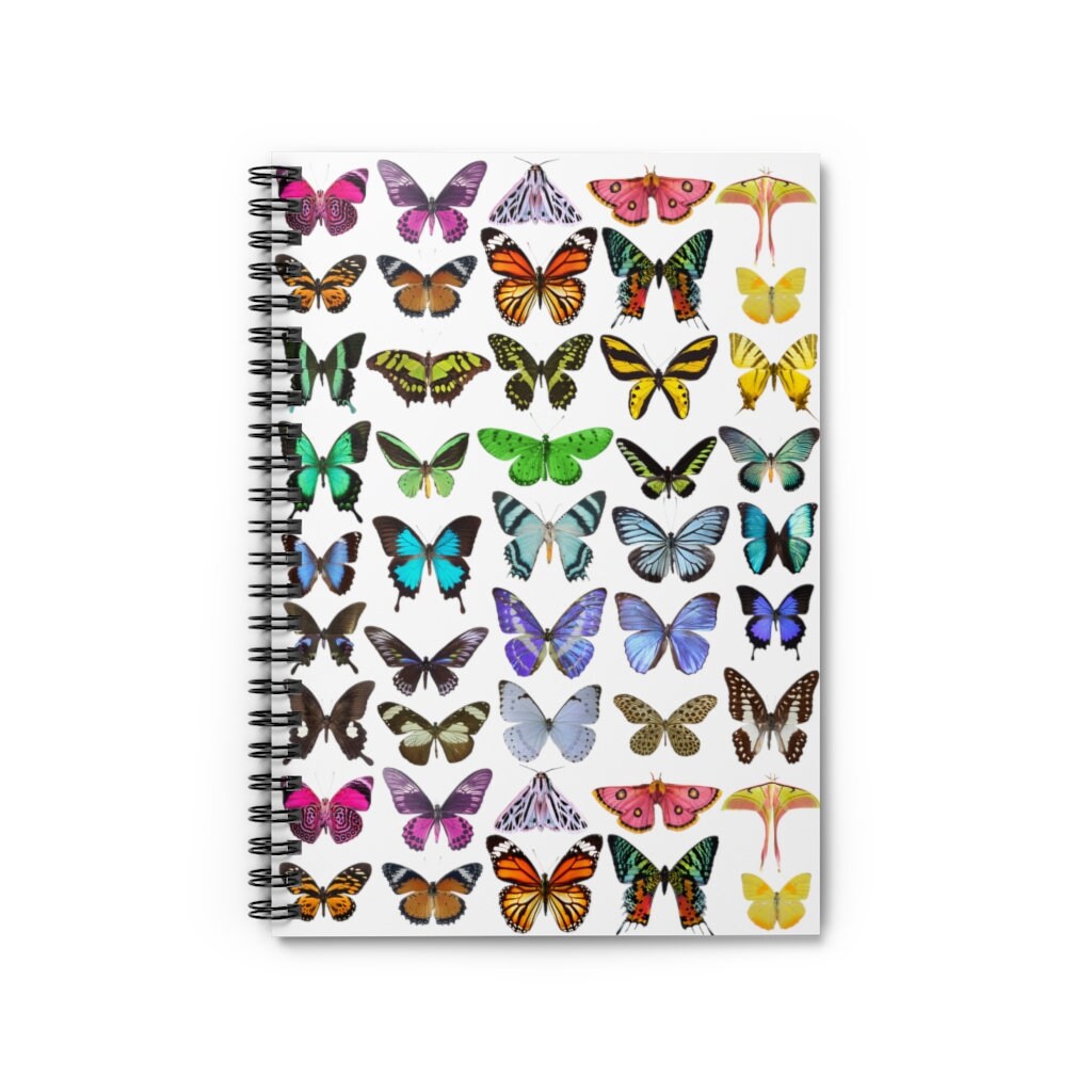 Butterfly Notebook 6x8 inch Spiral Notebook Ruled Line Etsy