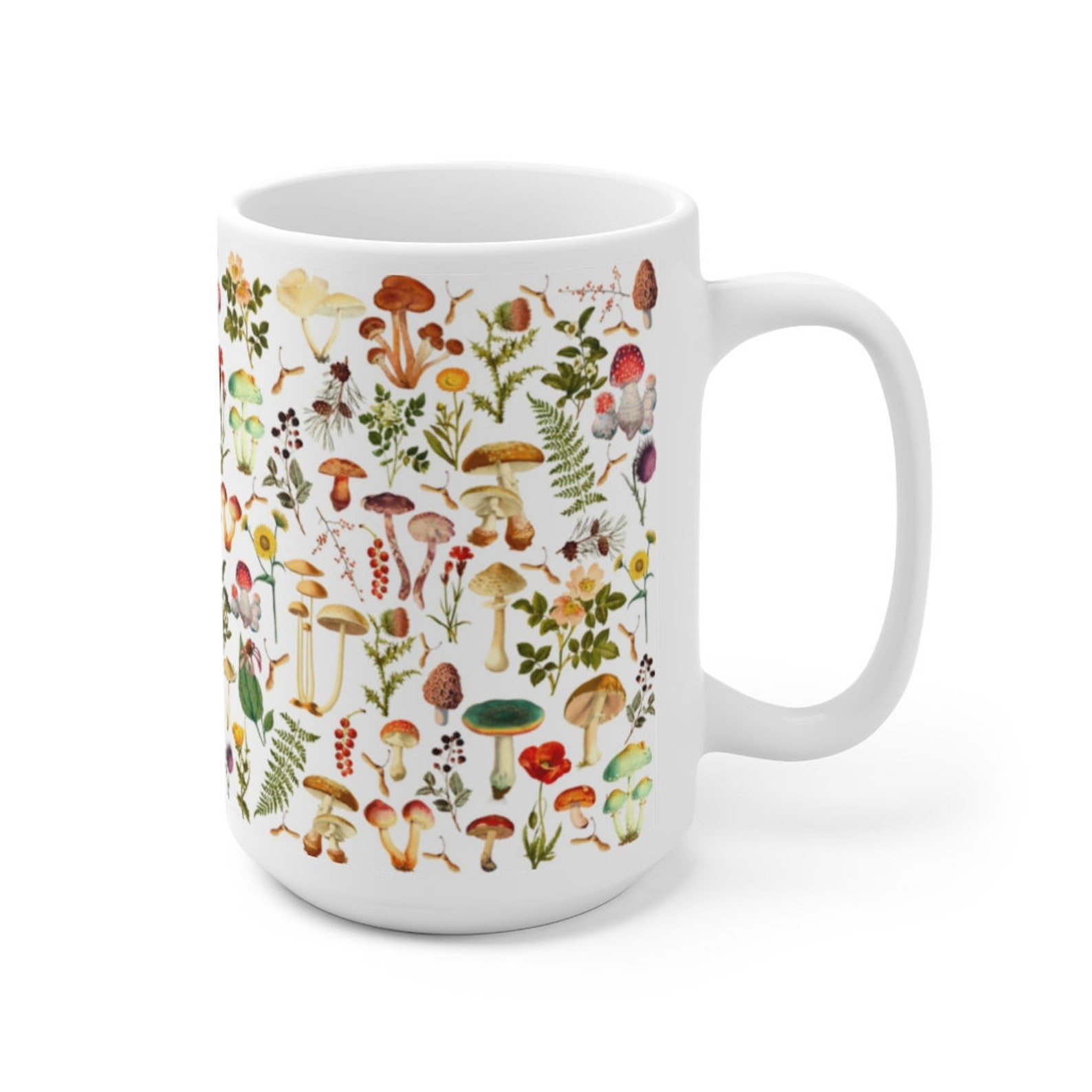 Mushroom Mug Cottagecore Mug Mushroom Cup Forest Mug Nature Etsy