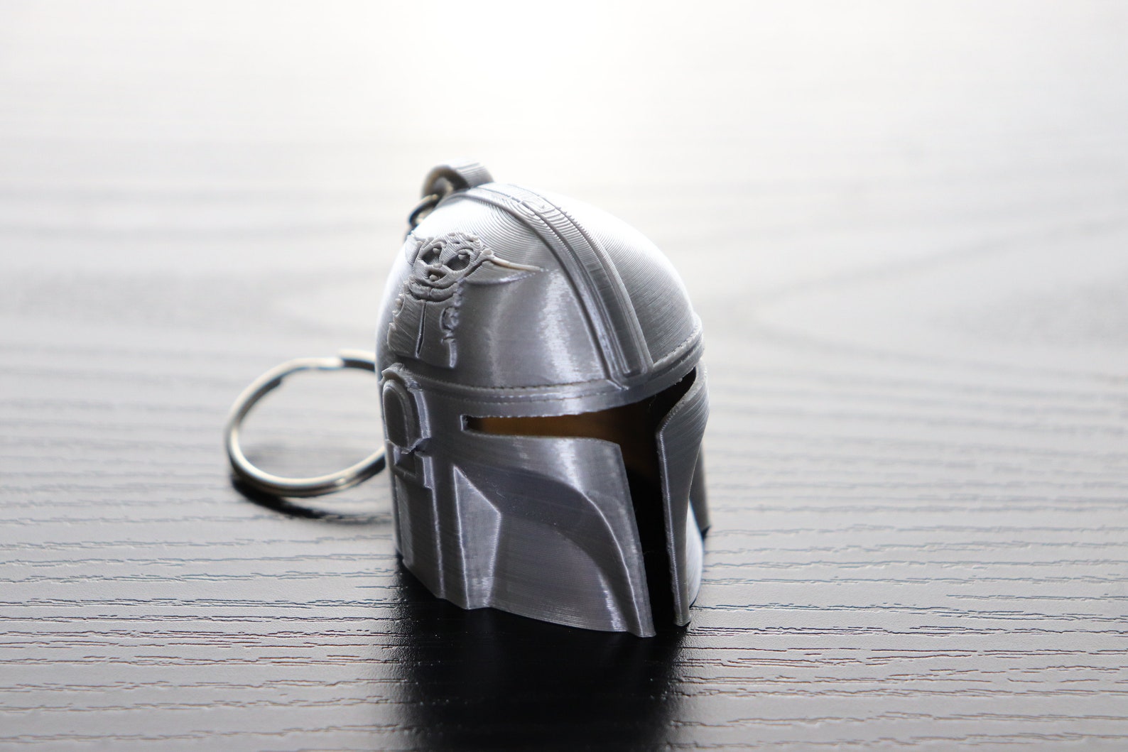 Custom Mini Mandalorian Helmet Keychain Personalized Etsy