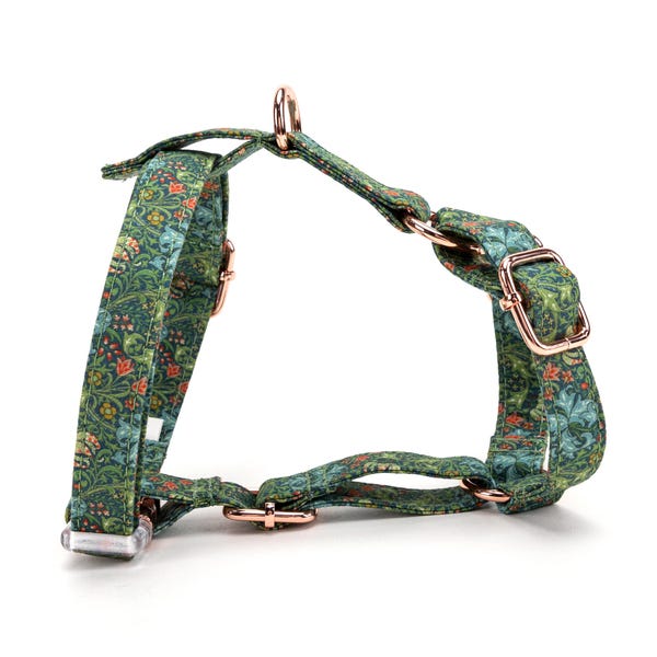 Personalized Pet No Pull Harness Organic Cotton handcrafted Harness Puppy Dog Wear Golden Lily