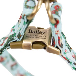 Engraved Step In Dog Harness Organic Cotton Full Sizes Personalized Pet Harness Name Address Number For Daily Walking Santa Claus