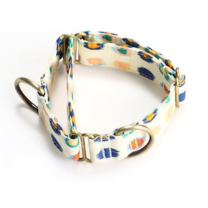 Martingale Dog Collar Premium Comfort Organic Cotton Adjustable Martingale Puppy Collar Colorful Leopard Color