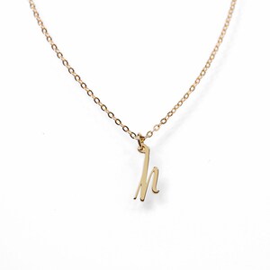 Initial Necklace - Script One Letter Necklace -  Bridesmaid Gift - Gift for her