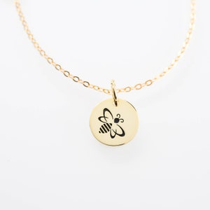 Dainty Necklace - Bee Necklace - Minimalist Necklace - Charm Necklace - Gift for Mom - Bridesmaid Gift ~ Gift for her
