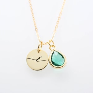 Initial Necklace - Gladis Font - Enamel Letter Necklace -  Bridesmaid Gift - Gift for her