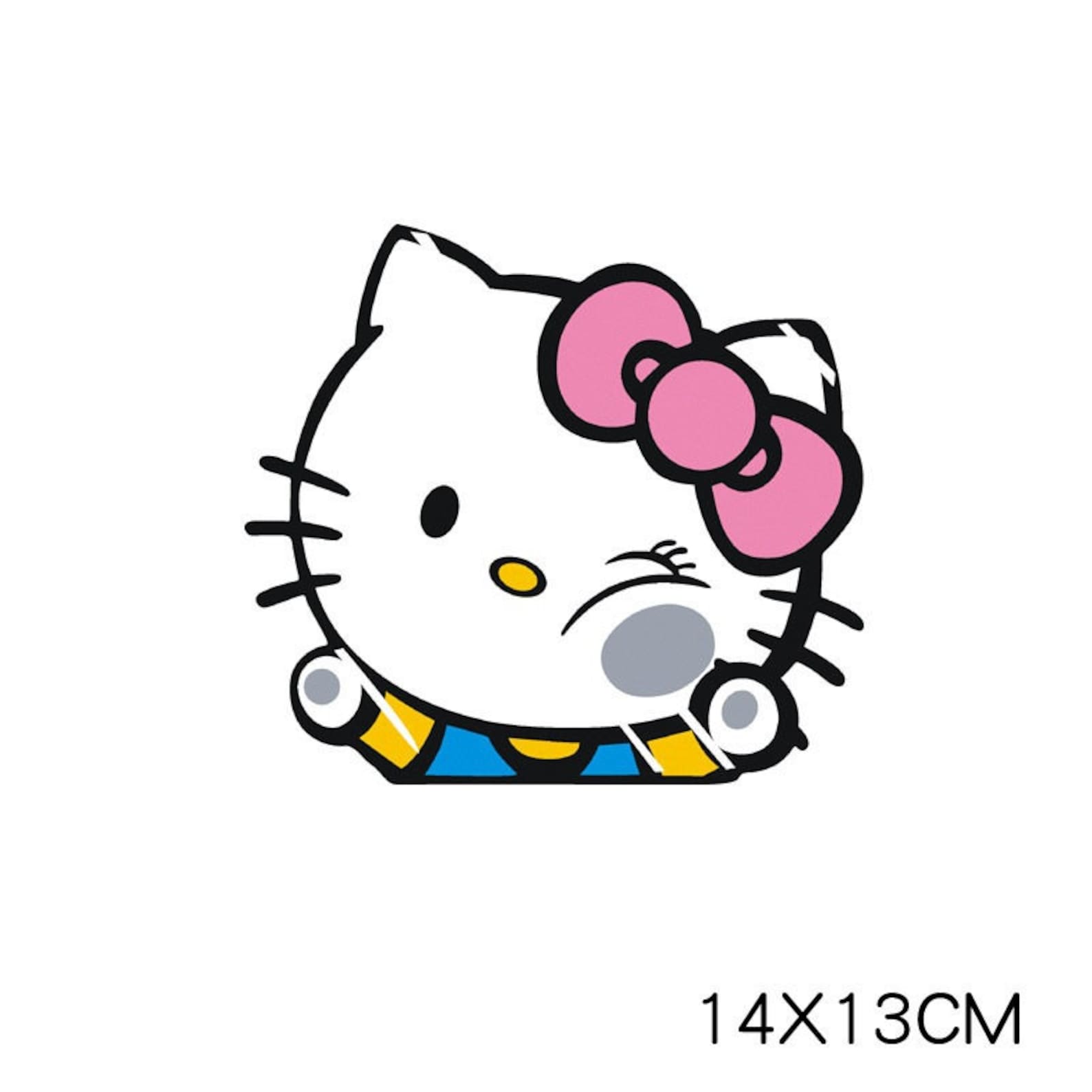 Hello Kitty Vinyl Decal Stickers Anime Cartoon Peekaboo Etsy