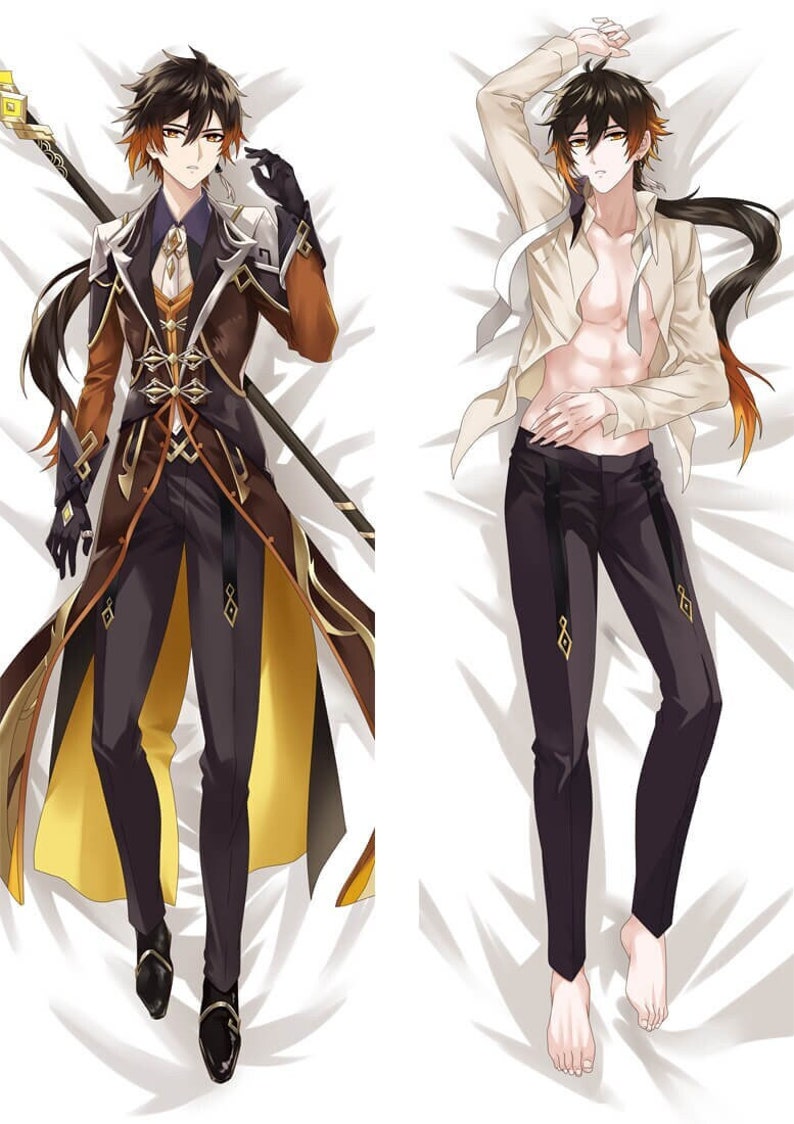 Genshin Impact Zhongli Dakimakura Anime Body Pillow Cover Case Etsy