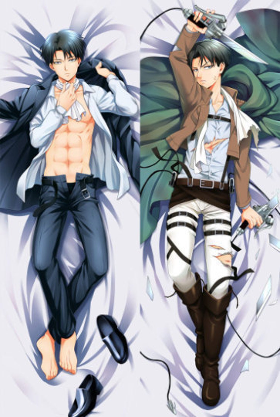 Attack on Titan Levi Ackerman Dakimakura Anime Body Pillow Etsy