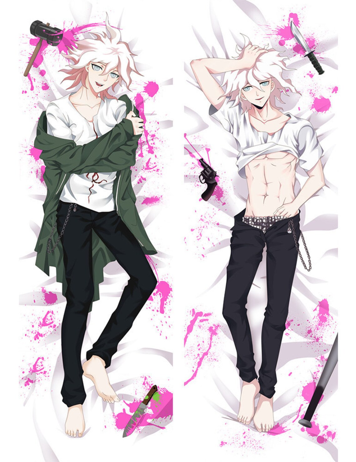 Danganronpa Nagito Komaeda Dakimakura Anime Body Pillow Cover Etsy