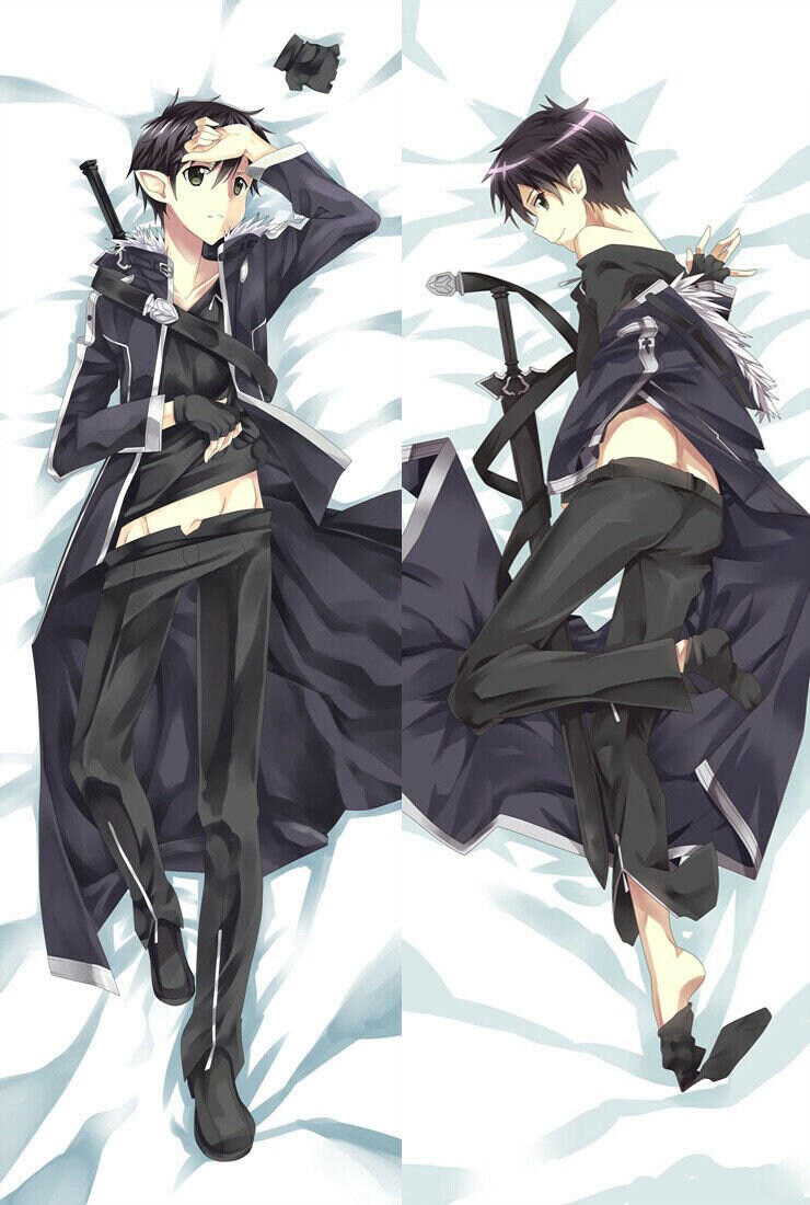 Kirito Sword Art Online Dakimakura Anime Hug Body Pillow Cover Etsy