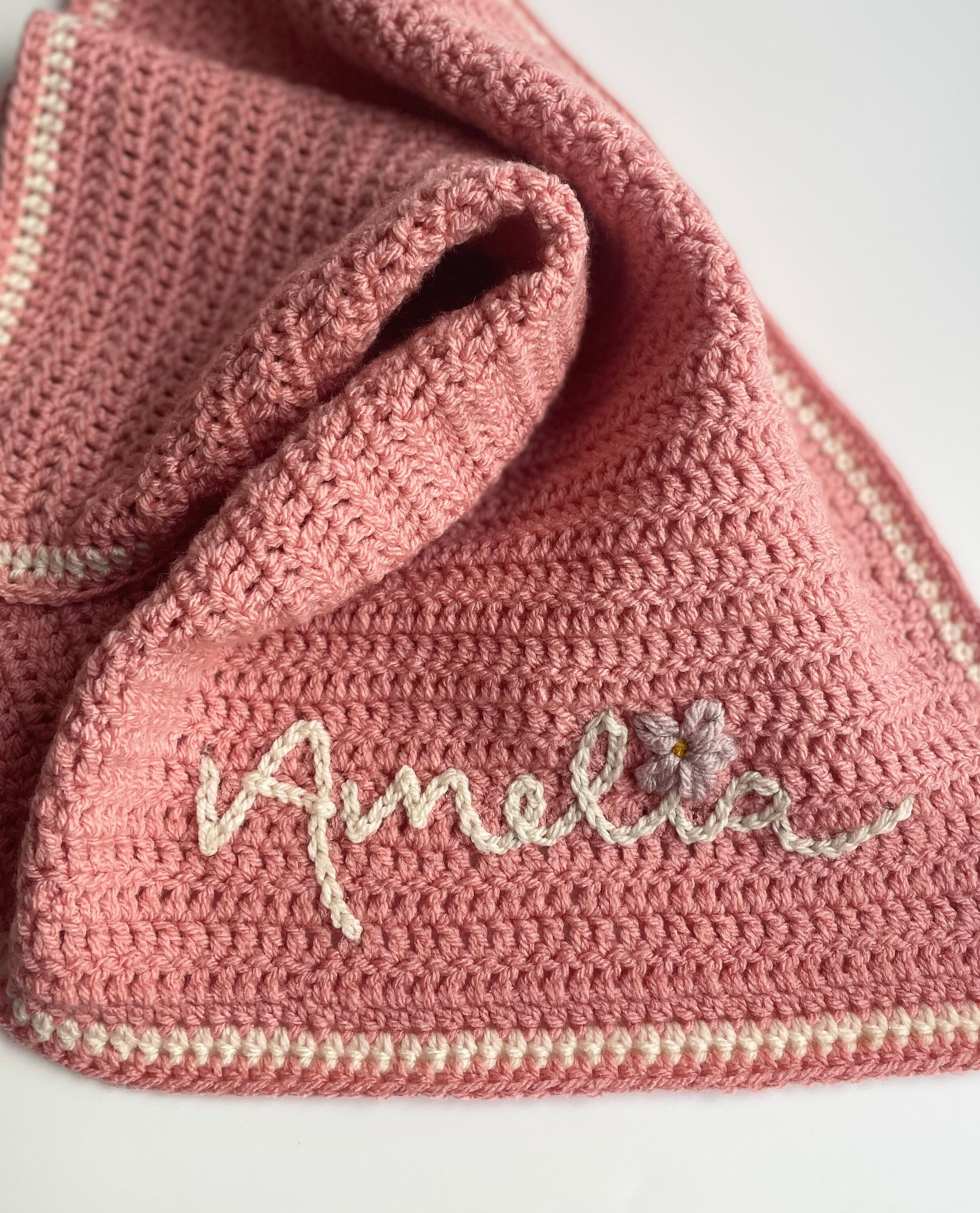 Crochet Baby Blanket Personalised Crochet Name Blanket Etsy UK