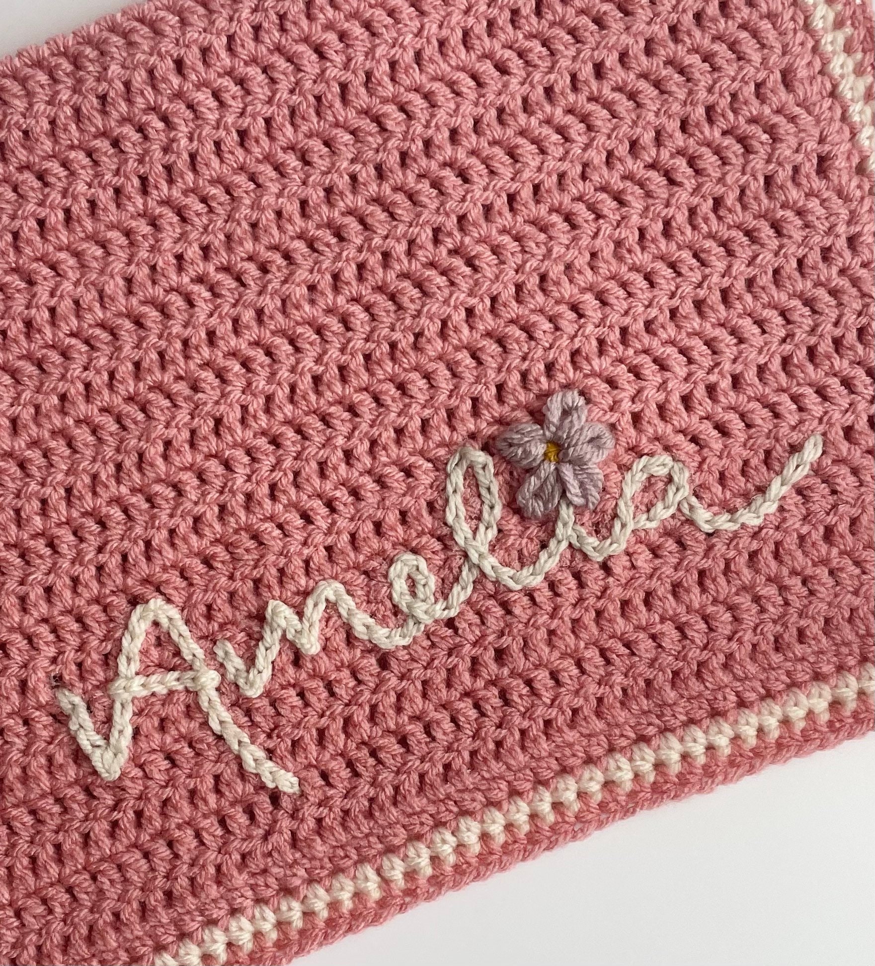 Crochet Baby Blanket Personalised Crochet Name Blanket Etsy UK