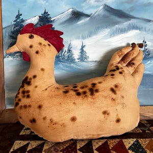 chicken decor, handmade chicken dolls , folk art, handmade, farmhouse decor, farmhouse hen doll