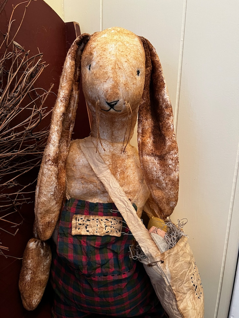 Peterbunny Rabbit Easter Decor Bunny Decor Primitive Etsy