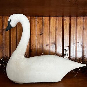 Handmade Swan Folk Art Decor, Farmhouse Mantle Sitter, This Swan is ...