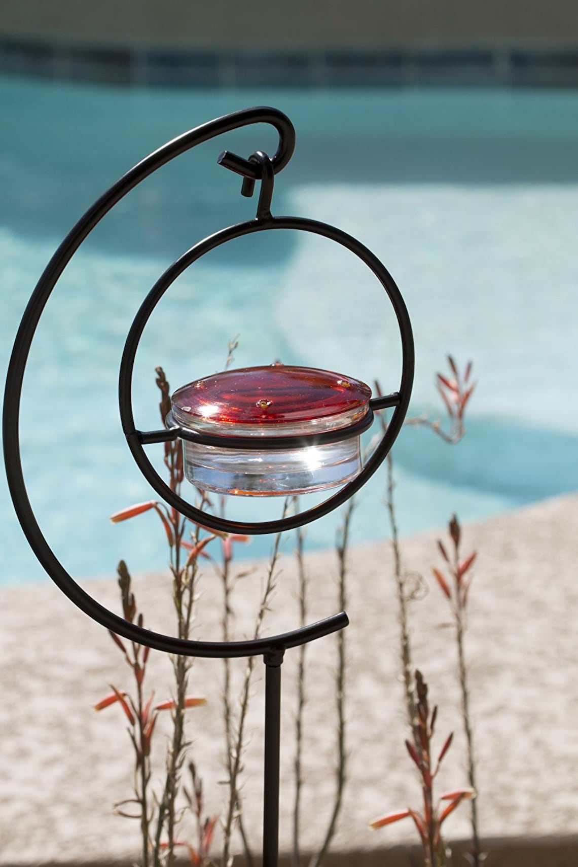 Hummingbird Feeder Stand in Black Metal Perfect for Hanging Etsy