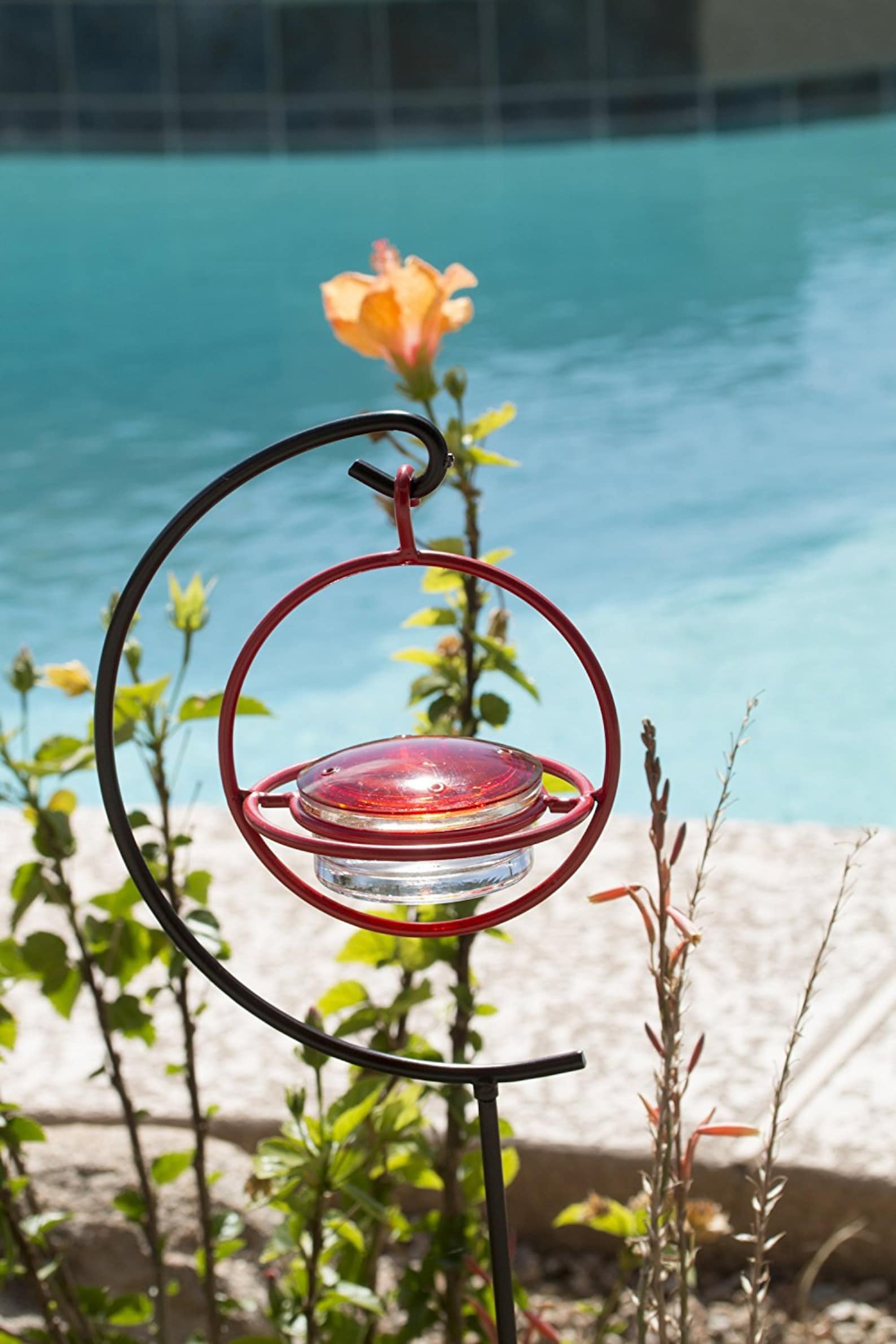 Hummingbird Feeder Stand in Black Metal Perfect for Hanging Etsy