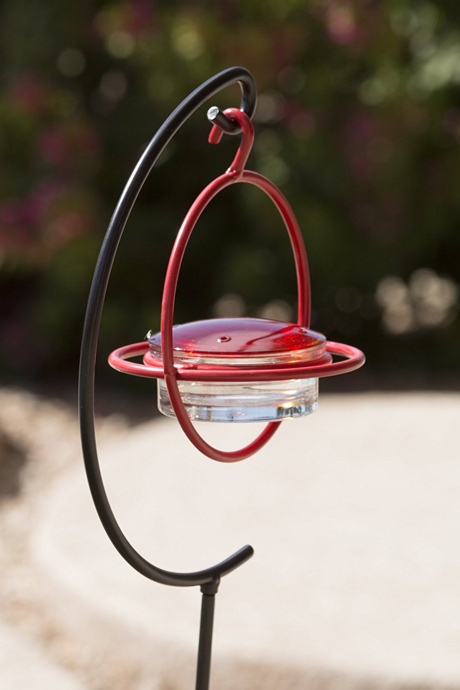 Free standing hummingbird feeder stand turbomong