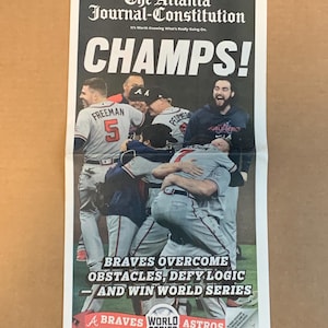 2021 Atlanta Braves World Series Champions Authentic Completely Intact Newspaper