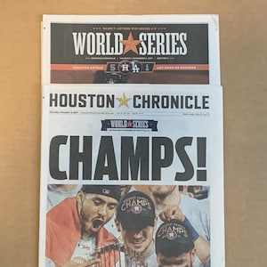2017 Houston Astros World Series Champions Authentic Completely Intact Newspaper