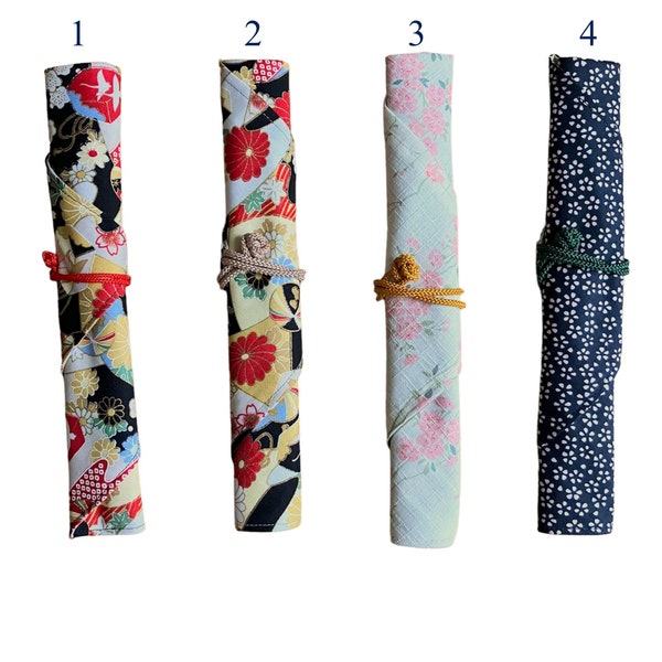 Chopstick Case, Cutlery Case, Reusable Straw Case, Japanese Print Fabrics, Portable, Eco-Friendly, Reusable, Washable, Bento, Gift Eco