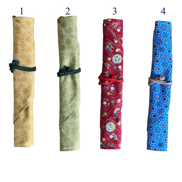 Chopstick Case, Cutlery Case, Reusable Straw Case, Japanese Print Fabrics, Portable, Eco-Friendly, Reusable, Washable, for Bento, Gift Eco