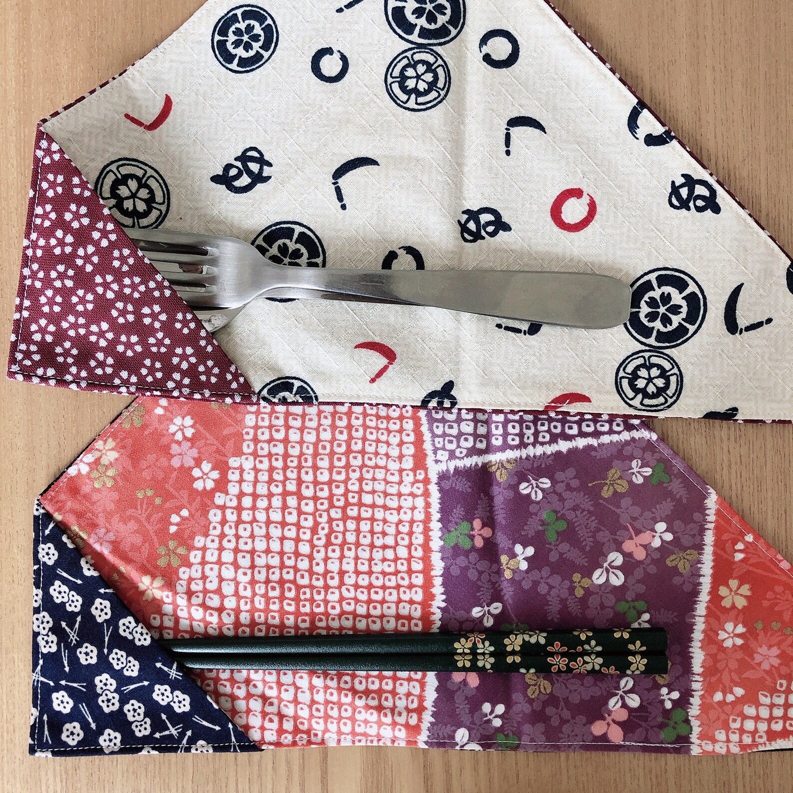 Chopstick case Cutlery Case Japanese Print Fabrics Cloth Etsy