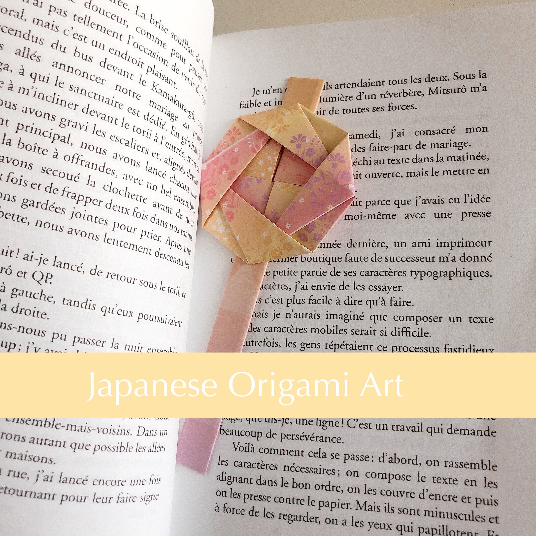 hoog insect laser Origami Bookmarks Japanese-patterned Paper Camellia Hand - Etsy
