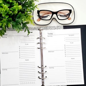 A5, Half Letter Daily Printable Insert, For Planners, Daily plans, Daily planner insert, Neutral Planner insert