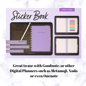Digital Stickerbook, Purple Digital Stickerbook, Digital Planner, Digital Stickers