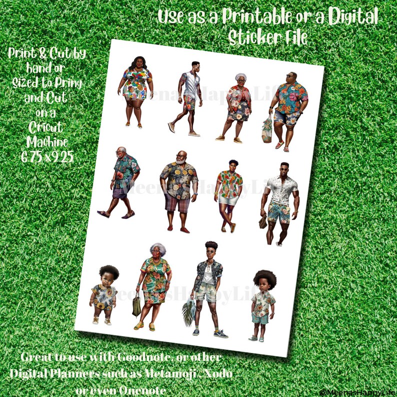 Printable Stickers, Print and Cut, Cricut Stickers, Party People