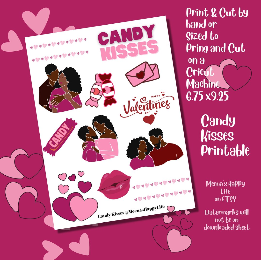 Valentine Stickers, Valentines Day, Printable Stickers, Digital ...