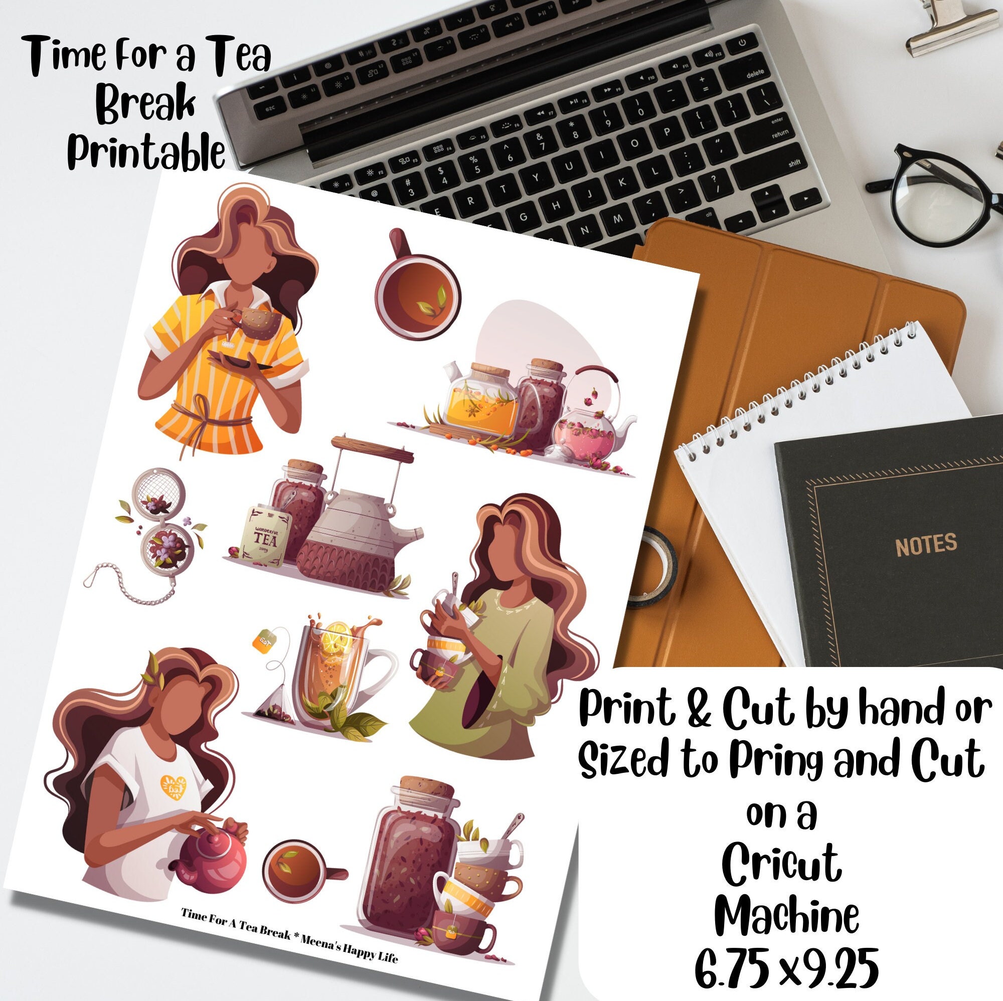 Printable Stickers, Print and Cut, Cricut Print and Cut, Cricut Machine