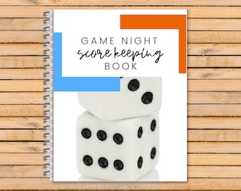 Printable Game Score Keeping Sheet | Score Cards | Family Game Night | Instant Download | Letter Size | 8.5 x 11 in | Orange