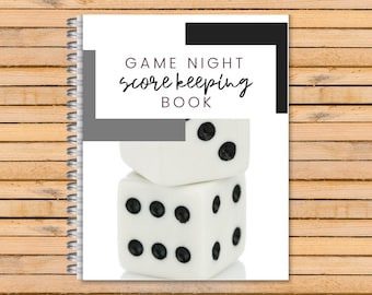 Printable Game Score Keeping Sheet | Score Cards | Family Game Night | Instant Download | Letter Size | 8.5 x 11 in | Black
