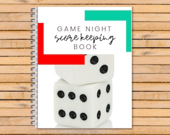 Printable Game Score Keeping Sheet | Score Cards | Family Game Night | Instant Download | Letter Size | 8.5 x 11 in | Green
