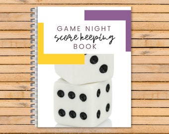 Printable Game Score Keeping Sheet | Score Cards | Family Game Night | Instant Download | Letter Size | 8.5 x 11 in | Purple