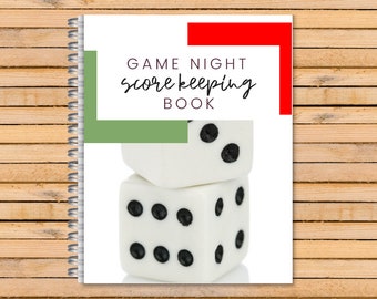 Printable Game Score Keeping Sheet | Score Cards | Family Game Night | Instant Download | Letter Size | 8.5 x 11 in | Red